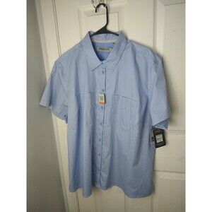 Ridgecut Woman 2X SS Adventure Cornflower Gingham Button Shirt Vent Outdoor NWT